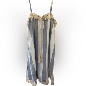 NWT Olive Scent Denim and Cream Dress M